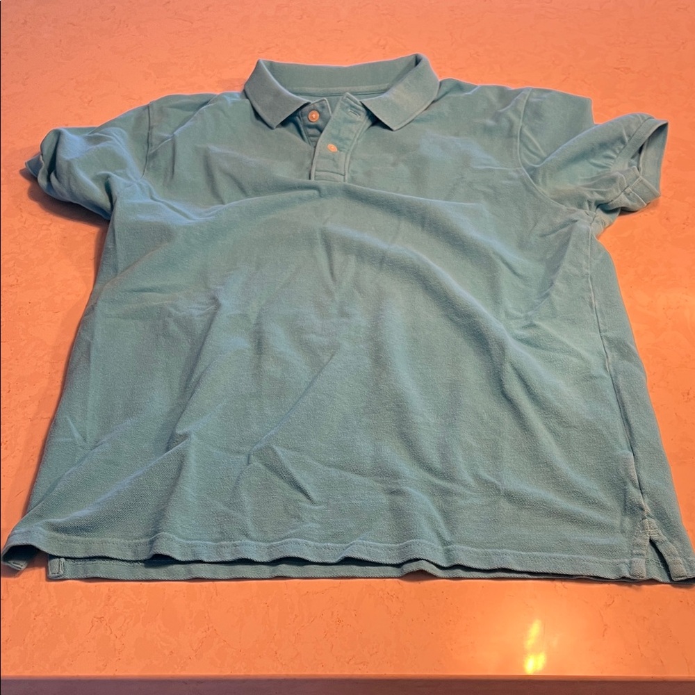 Old Navy Teal Polo Shirt - Short Sleeve Men's